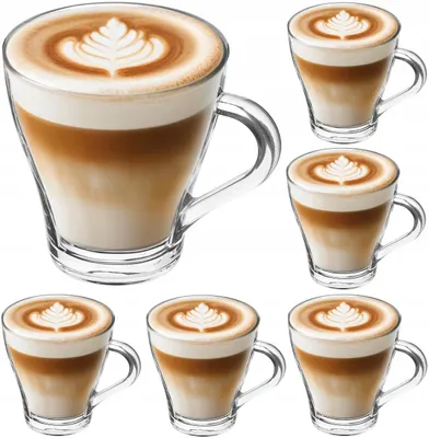 Produktbild von LUXITO GALA Kaffee & Teeglas 250ml Henkel 6er Set