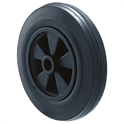 Produktbild von WAGNER Vollscheibenrad - Durchmesser Ø 200 x 45 mm, Achsloch Ø 20 mm, Kunststoff, schwarz, Tragkraft 150 kg - 03820001