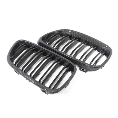 Produktbild von Carbon Front Grill Nieren Einsätze Kühlergrill Stoßstange Grille für BMW M2 F22 F23 M235i F87