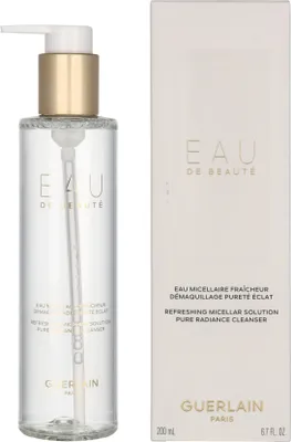 Produktbild von Guerlain Eau de Beauté, Frauen, 200 ml, Reinigend, Feuchtigkeitsspendend, Aufpolsterung, Auffrischend, Belebend, #18556 INGREDIENTS : - AQUA (WATER) - GLYCERIN - PEG-40 GLYCERYL COCOATE - PHENOXYETHANOL..., 1 Stück(e)