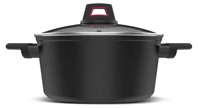 Aluminium-Kochtopf 20 cm, 2 Liter, Antihaft, mit Deckel