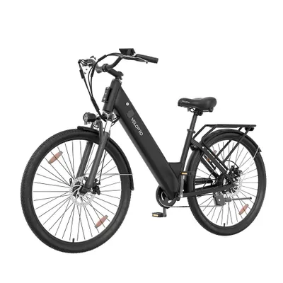 Produktbild von 27.5Zoll E Bike, City E-Bike & E-Hollandrad mit 36V 13Ah Akku bis zu 80-100km, SHIMANO 7-Gang, 250W Motor&25km/h, Hydraulische Bremsen,Schwarz
