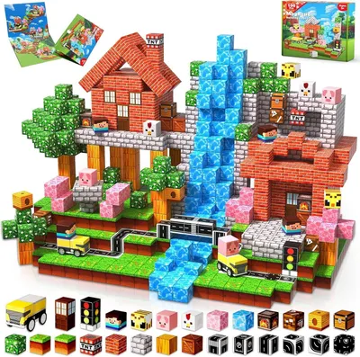 Image de Blocs de construction magnétiques, 100 pièces, jouet créatif pour enfants de 3 à 9 ans