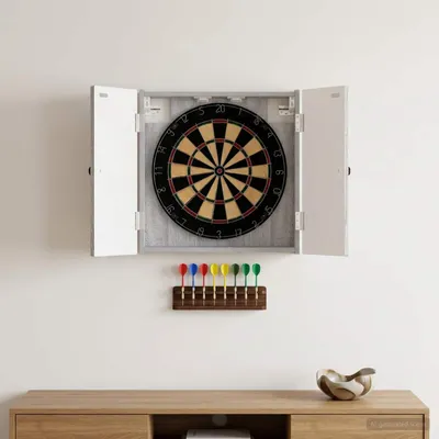 Produktbild von Möbel Dartboard Schrank BREDA Sonoma-Grau 52,5 x 10,5 x 53,5 cm - Dartpfeile &25174