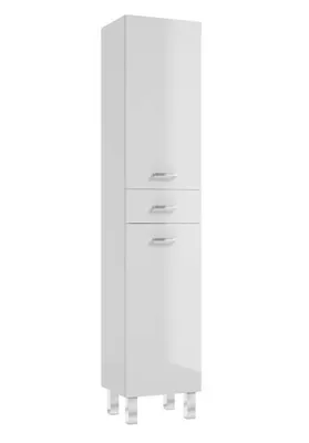 Zdjęcie produktu dla DomoDomo Słupek łazienkowy stojący biały połysk Mea 170 x 35 cm