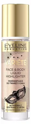 Produktbild von Eveline Cosmetics Variete – glänzender, deckender Highlighter, Farbton 02 Rose Gold – 3er Pack
