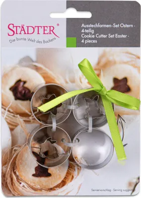 Produktbild von Städter - Premium Ausstechform - Ostern mini 4-tlg - Einzigartiger Ausstecher - Perfekt für Kreative Backkreationen für Ostern