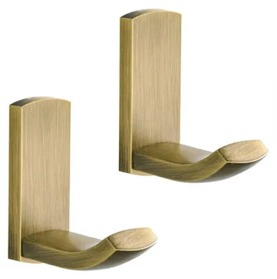 Produktbild von Antike Handtuchhaken aus Messing für Bad und Küche, bronzefarbene Wandgarderobe – 2er-Set