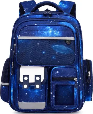 Produktbild von Ergonomische Schulrucksack mit reflektierender Bänder, geeignet für Kinder zwischen 6-12 Jahren, wasserdicht, 25L, blau
