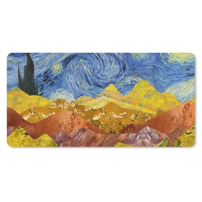 Produktbild von MuchoWow® Mauspad Mousepad Van Gogh - Kunst - Collage 60x30 cm - Mousepads - Maus Mat - Pad - Mausunterlage - Nachhaltig