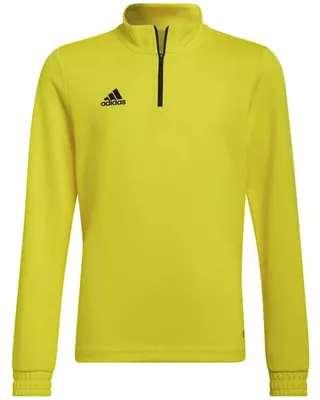 Image de Sweat-shirt à fermeture éclair 1/4 pour garçon Adidas Entrada 22 Tr Topy Tmyell/Black 100 % polyester Tmyell Black Taille 5-6 ans