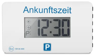 Produktbild von Digitale Parkscheibe V1 – elektronische Parkuhr – Mit Klickhalterung und ohne sichtbare Klebepads – StVO-konform & automatische Zeiteinstellung – für Deutschland und Dänemark