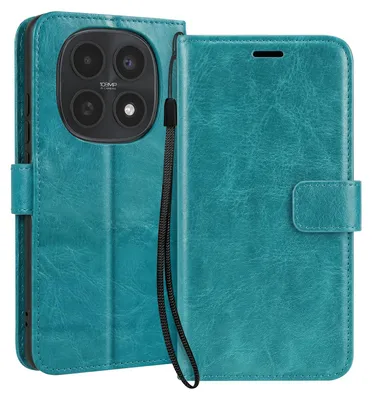 Immagine prodotto di Mayaxess, custodia a portafoglio con cinturino e supporto per Redmi Note 15 5G / 4G, turchese