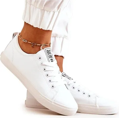Produktbild von Big Star Leder Turnschuhe JJ274311 Weiß 41