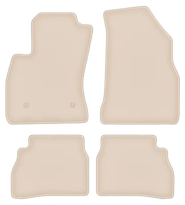 Produktbild von DURBAN Beige Velours-Fußmatten-Set für Fiat Doblo II (2009-2020)