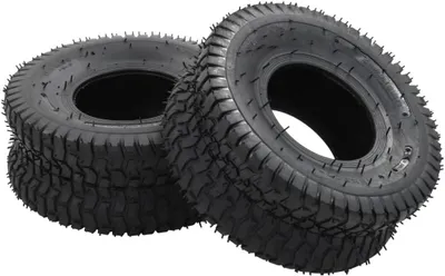 Produktbild von Schubkarrenreifen 2 Stück 15x6.00-6 4PR Gummi, pannensicheres Ersatzrad für Schubkarren und Gartenkarren
