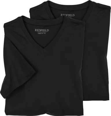 Produktbild von Redfield 2er-Pack XXL T-Shirts schwarz V-Ausschnitt