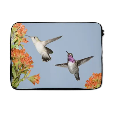 Produktbild von MuchoWow® Laptop Hülle 13 Zoll Kolibri - Blumen - Vögel Laptoptasche - Laptophülle - Sleeve - Rundumschutz