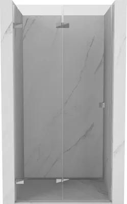 Image de Mexen Lunar-F Porte de douche pliante gauche 85 cm, transparente, chrome - 836-085-000-01-00-L