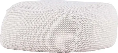 Produktbild von FURNLUX Hocker Luca Weiss 60cm / Hauptfarbe: Weiß / Abmessungen: 60 x 60 x 40 cm