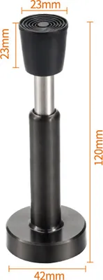 Zdjęcie produktu dla INF Hydrauliczny ogranicznik drzwi bez wiercenia/opcje wiercenia Czarny 12 cm