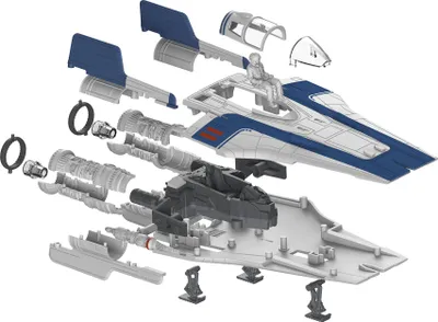 Produktbild von Revell Resistance A-wing Fighter, blue - Modellbausatz; 6762