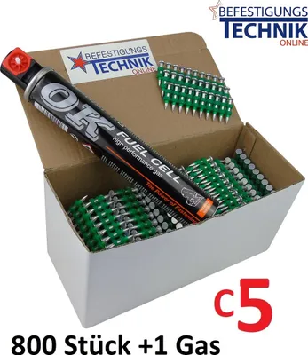 Produktbild von Betonnägel C5 2,6x35mm 1xGas blau 152mm für Sympafix Betonnagler GT/C45