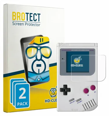 Produktbild von 2x Für Nintendo Gameboy (1989) Schutzfolie BROTECT Displayschutz Display Schutz Folie Klar Transparent