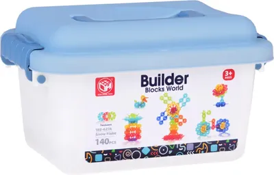 Produktbild von Set mit bunten 3D-Bausteinen, 140 Teile für Kinder ZA5311