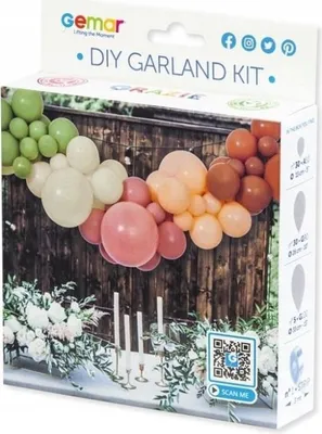 Productafbeelding van Zelfgemaakte boho-ballonketting, 65 stuks.