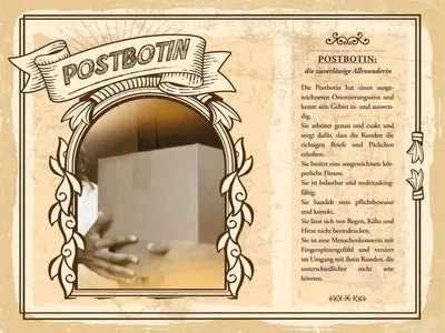 Zdjęcie produktu dla vianmo Drewniany znak 30x40 cm Postbotin Orientierungssinn Gebiet