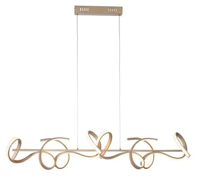 Immagine prodotto di Lampada a sospensione a LED, ottone opaco, dimmerabile, H 135 cm