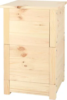 Image de Lombricomposteur en bois - Beige - L 40,5 x P 38,5 x H 67 cm