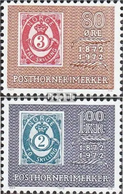 Produktbild von Briefmarken Norwegen 1972 Mi 637-638 (kompl.Ausg.) postfrisch Posthorn