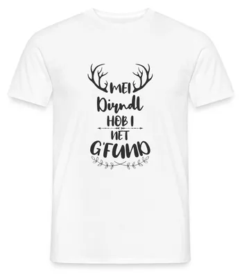 Produktbild von Spreadshirt Dirndl Ersatz | Mein Dirndl Hab Ich Nicht Gefunden Männer T-Shirt, M, Weiß