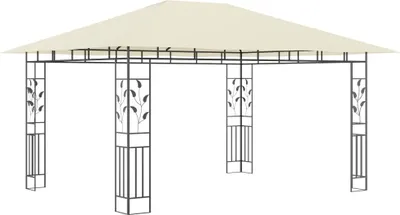 Image de vidaXL Pavillon avec moustiquaire 4x3x2,73 m Crème 180 g/m