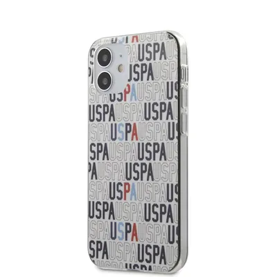 Imagen del producto de Funda Usa Polo Assn. de la colección Logo Mania para iPhone 12 Mini, color blanco