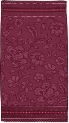 Produktbild von Pip Studio Handtuch Jasmin Jacquard Farbe Dark Pink Größe 55x100