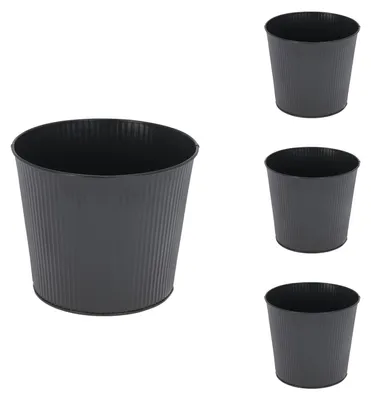 Immagine prodotto di 4 pz. Fioriera da balcone vaso per piante zincato Ø13xH11cm