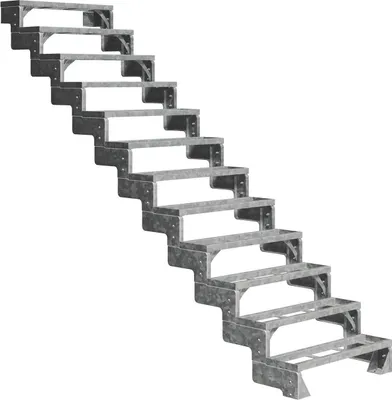 Produktbild von Dolle Außentreppe Gardentop 252-308cm Geschosshöhe mit Einlegerahmen 100cm breit ohne Geländer