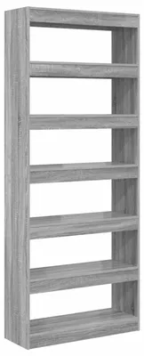 Immagine prodotto di vidaXL Libreria Sonoma grigia 80 x 30 x 198 cm in materiale derivato dal legno