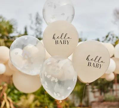 Produktbild von 5 Hello Baby Luftballonset 30cm