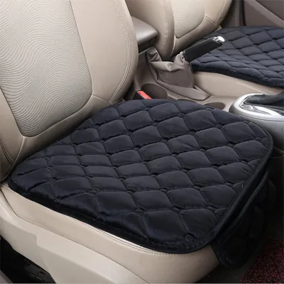 Obrázek produktu pro 1ks polštářek na sedadlo auta Přední kryt sedadla Teplý Plsch Car Black , 1x kryt předního sedadla
