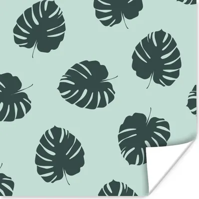 Produktbild von MuchoWow® Poster Sommer - Blätter - Monstera 75x75 cm - Wand Dekoration
