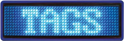 Produktbild von Mini LED Name Tag, 11x44 Pixel, USB-C, unifarben - Farbe: blau