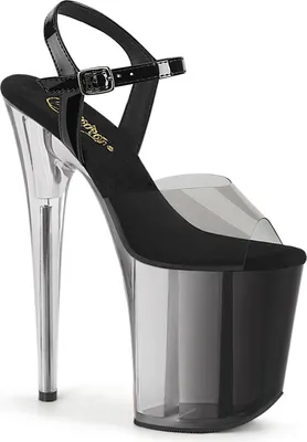 Produktbild von FLAMINGO-808T-1 Damen Sandale von Pleaser, Smoke-Schwarz EU 37, US 7