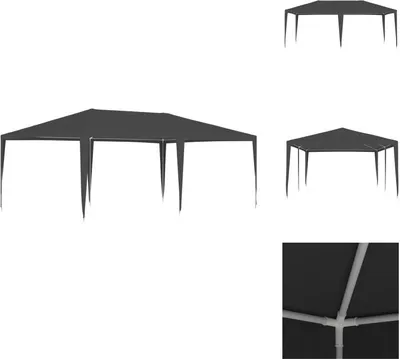 Image de vidaXL Tente de réception professionnelle 4×6 m Anthracite 90 g/m² - Pavillons & Tentes de réception