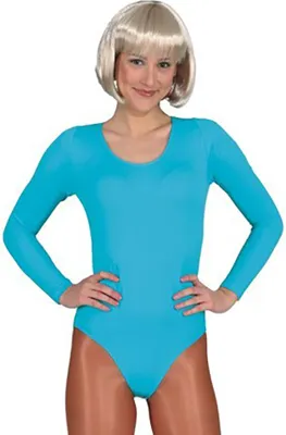 Produktbild von Body Langarmbody türkis Sportbody Einteiler Karneval Fasching Kostüm S/M