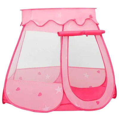 Image de vidaXL Tente de jeu pour enfants avec 250 balles Rose 102x102x82 cm