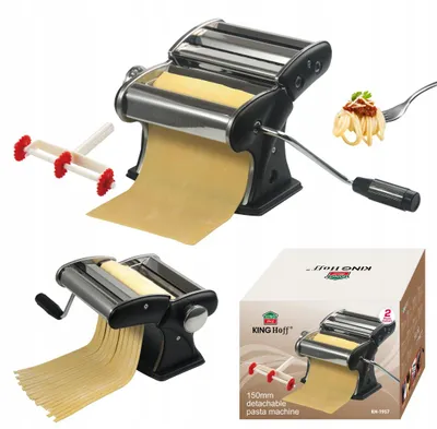 Zdjęcie produktu dla Maszynka do makaronu stalowa, 150 mm 2 noże domowy makaron